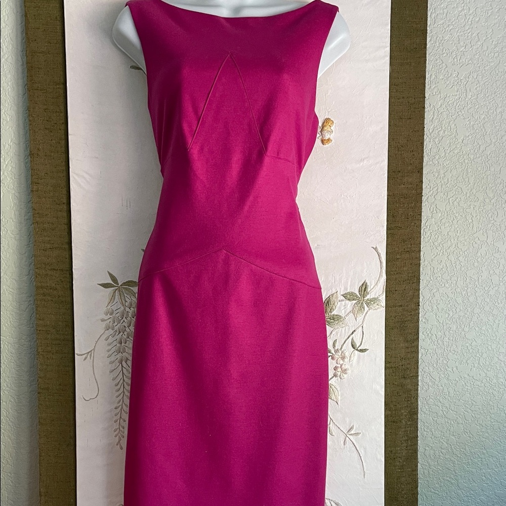 Diane Von Furstenberg Fuchsia Wool Blend Dress